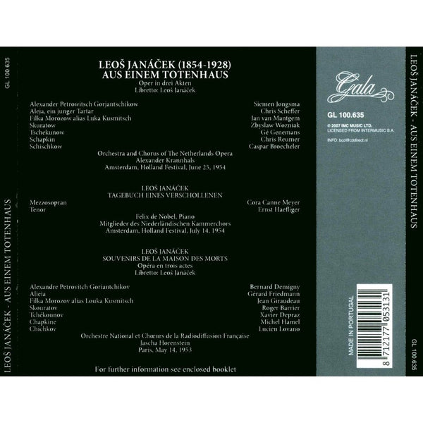 Janacek: AUS EINEM TOTENHAUS (2 versions)