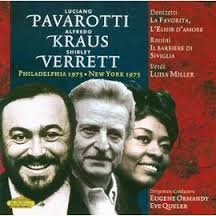 Pavarotti, Verrett, Kraus in Excerpts from La Favorita, Luisa Miller, Il Barbiere di Siviglia & L'Elisir d'amore.