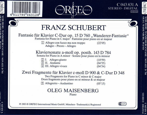 Oleg Maisenberg - Schubert: Wanderer-Fantasie Sonate D 76