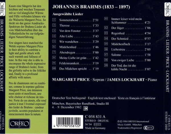 Margaret Price -  Brahms Lieder