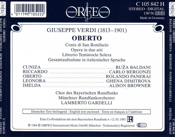 Verdi: OBERTO