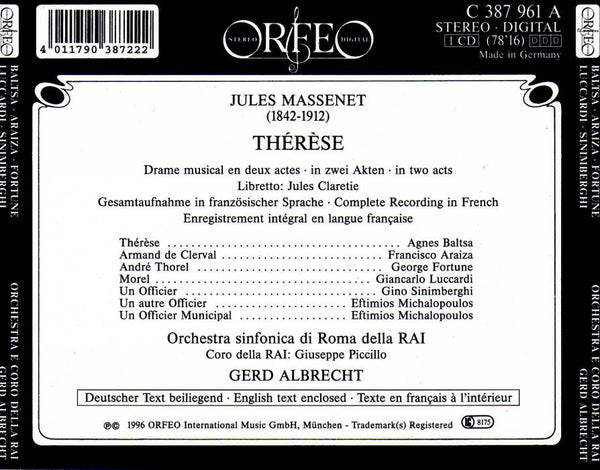 Massenet: THÉRÈSE