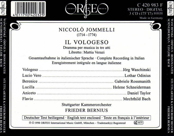 Jommeli: IL VOLOGESO