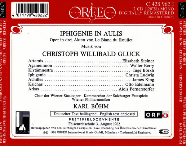 Gluck: IPHIGÉNIE EN AULIDE (in German)