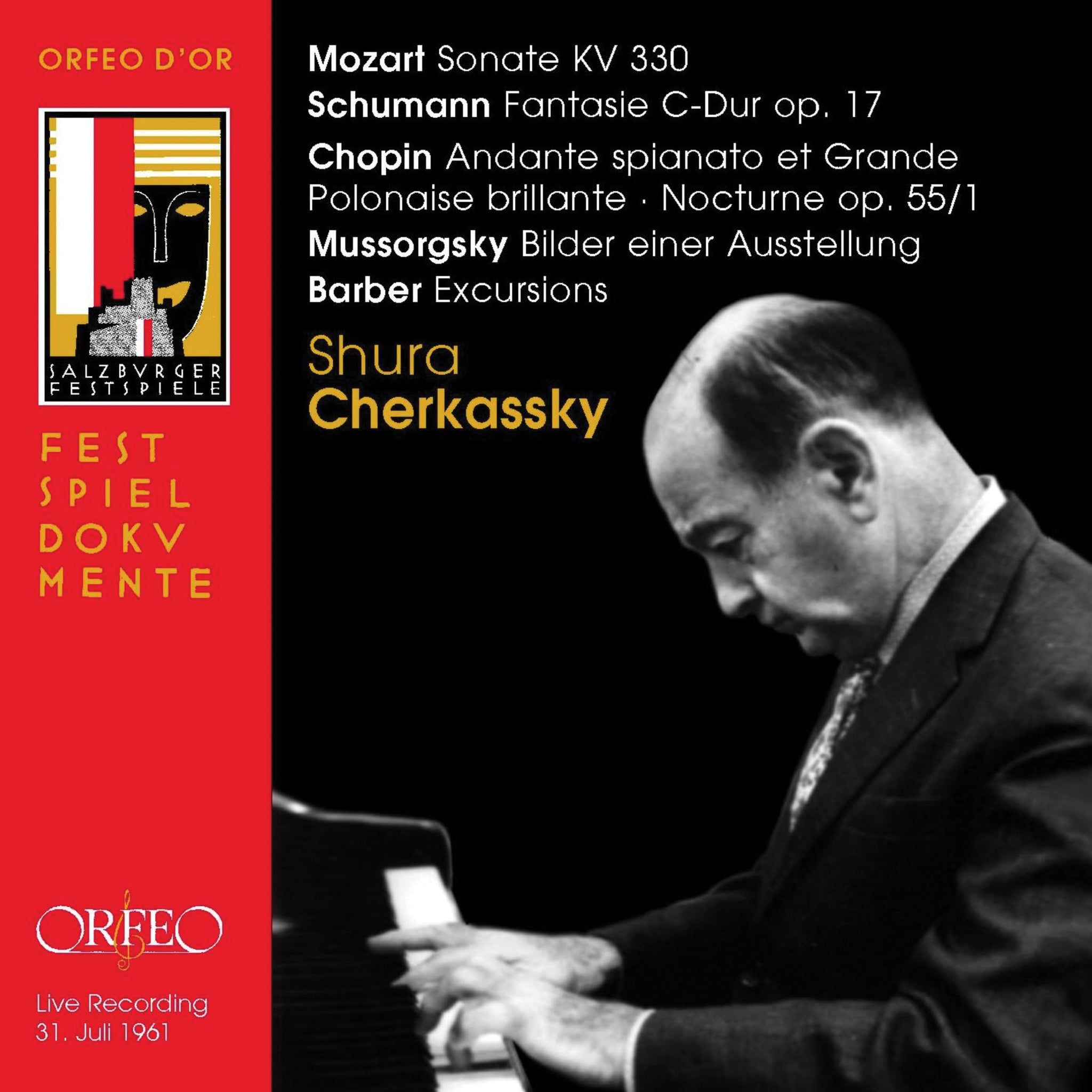 Shura Cherkassky plays Mozart, Chopin, Schumann, Barber & Mussorgsky