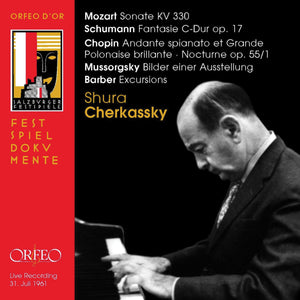 Shura Cherkassky plays Mozart, Chopin, Schumann, Barber & Mussorgsky