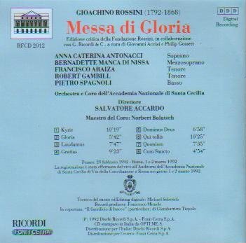 Rossini: Messa di Gloria