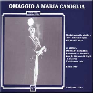 Tribute to Maria Caniglia - Opera Arias from 1936 to 1953