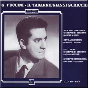 Puccini:  GIANNI SCHICCHI & IL TABARRO