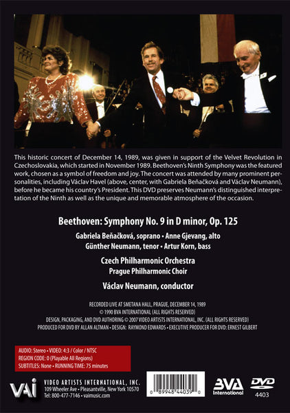 BEETHOVEN: SYMPHONY NO. 9: THE “VELVET REVOLUTION” CONCERT