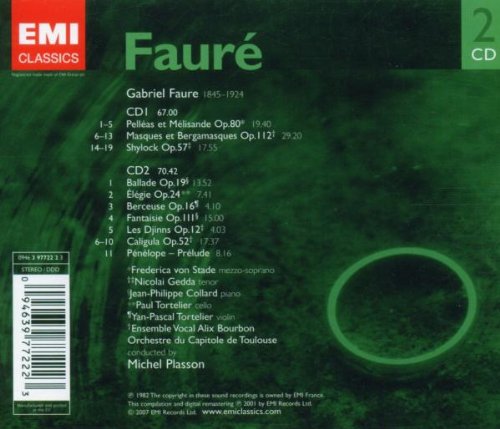 Faure: Pelleas Et Melisande; Masques & Bergamasques; Incidental Music (2CD)