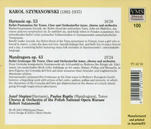 Szymanowski: Harnasie, op.53. Mandragora, op. 53 (Ballet Music)