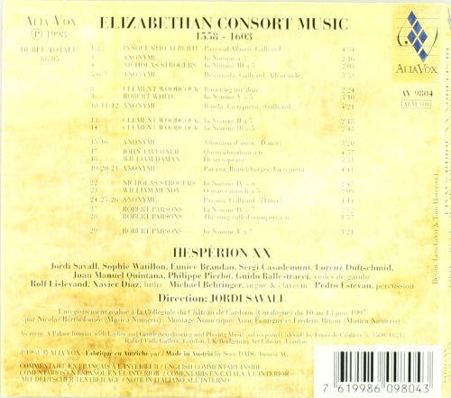 Elizabethan Consort Music 1558-1603