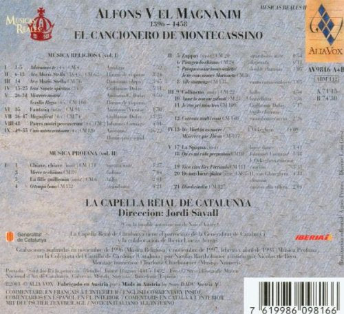 Alfons V El Magnànim: El Cancionero de Montecassino