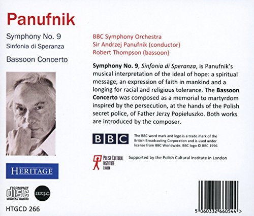 Panufnik: Symphony No. 9. Bassoon Concerto.