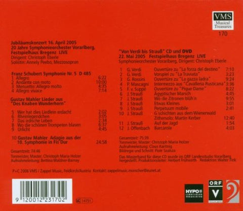 20th Anniversary Concert-DVD+CD - Schubert: Symphony No. 5. Mahler: "Lieder aus Des Knaben Wunderhorn" & more
