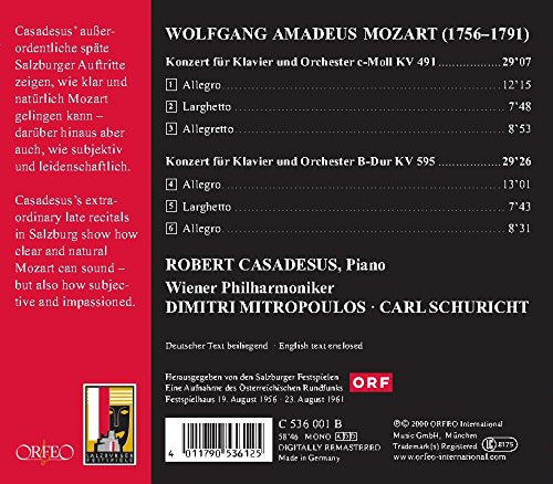 Mozart: Klavierkonzerte C-Moll Kv 491