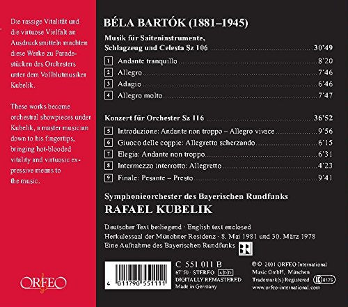 Bartok: Musik Für Saiteninstrumente; Konzert für Orchester