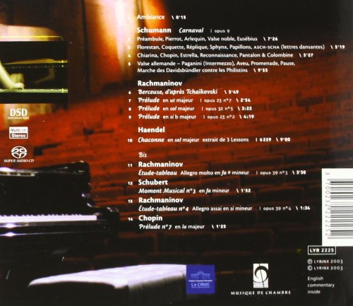 Live Theatre Marseille La Criée - Schumann: Carnaval. Works by Rachmaninov, Chopin, Schubert & Handel.