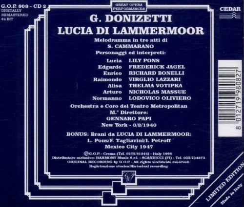 Donizetti: LUCIA DI LAMMERMOOR