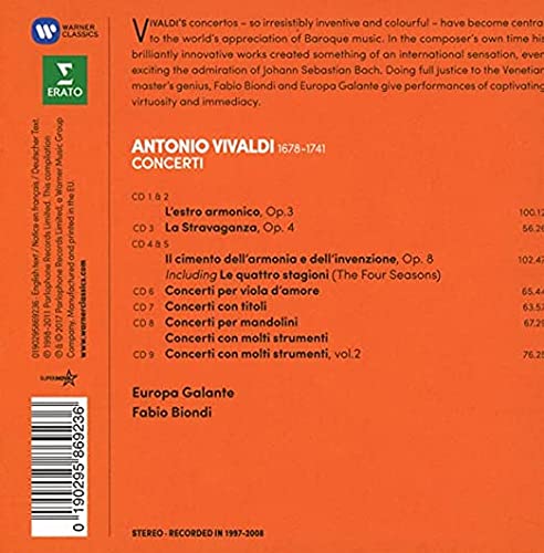 Vivaldi: Il cimento dell'armonia e dell'inventione, L'estro armonico (9CDs)