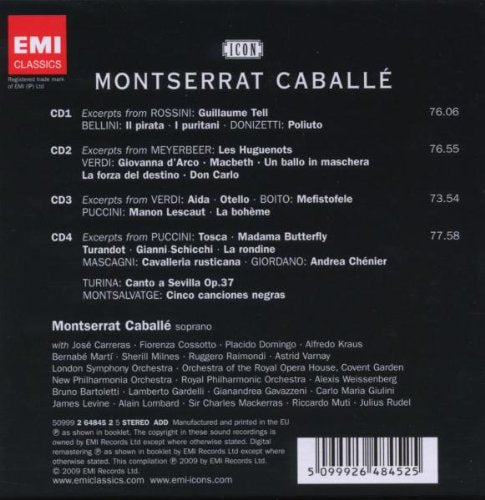 Icon - Montserrat Caballé (4CDs): Great Operatic Recordings