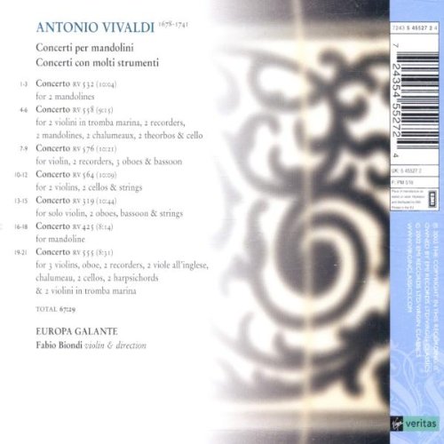 Vivaldi: Concerti per Mandolini. Concerti con molti strumenti