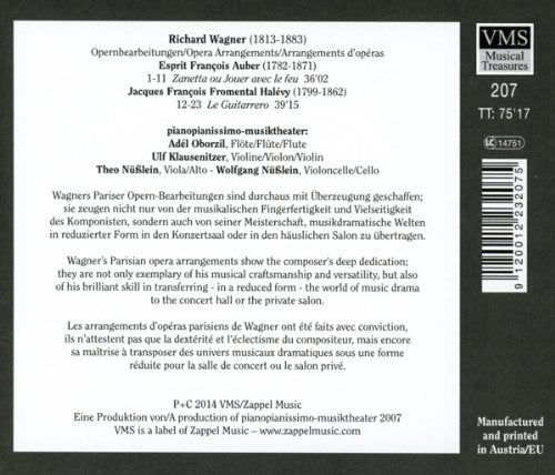 Wagner/Auber, Wagner/Halevy: Opera Arrangements