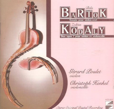 Bartok: Sonata for solo violin. Kodaly: Duo for violin and cello, op. 7