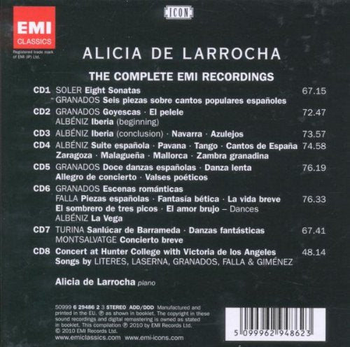 Alicia de Larrocha: Icon - Spanish Piano Music (8CDs)