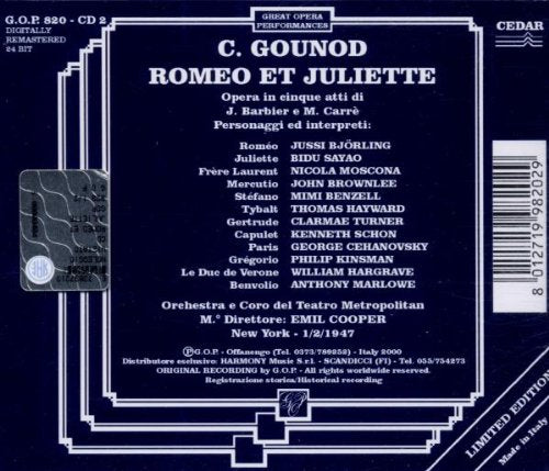 Gounod: ROMÉO ET JULIETTE