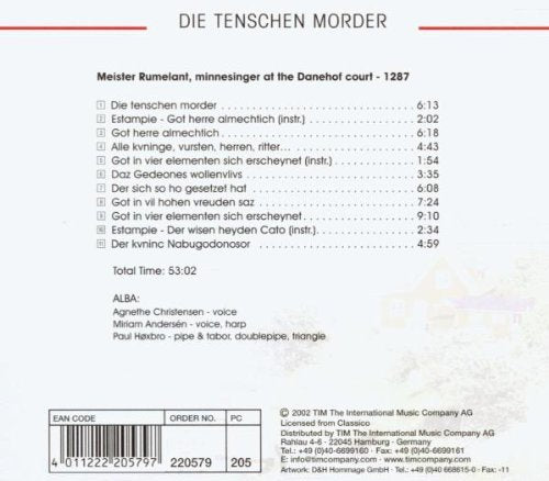 Die Tenschen Morder - Minnesingers of the Danehof Court - 1287