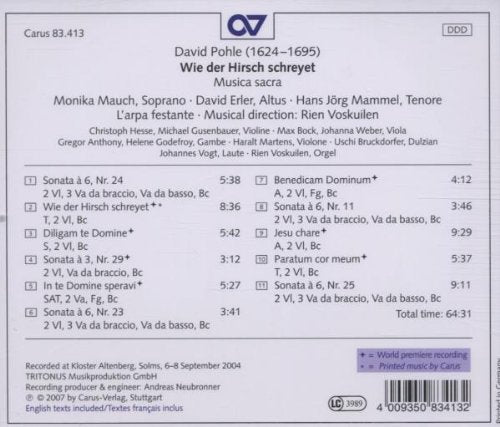 David Pohle (1624-1695): Musica Sacra