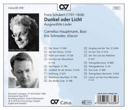 Schubert: Dunkel oder Licht (Darkness Or Light)