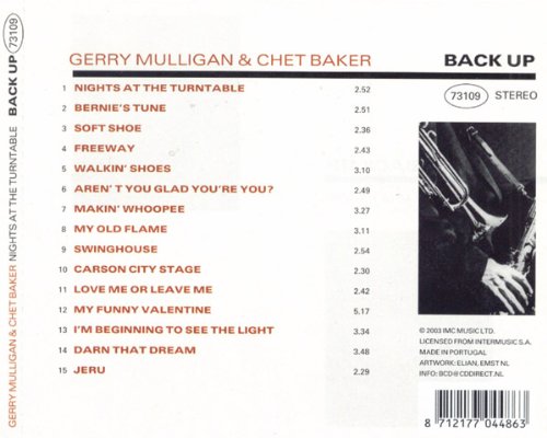 Chet Baker & Gerry Mulligan - Nights at the Turntable/ Chet Baker