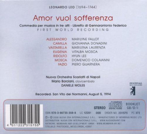 Leo (1694-1744): AMOR VUOL SOFFERENZA