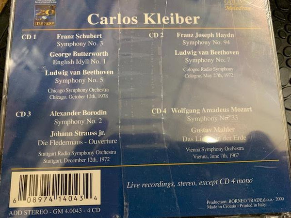 Carlos Kleiber - Schubert, Beethoven, Butterworth, Borodin, Haydn, Mozart, Mahler, J. Strauss