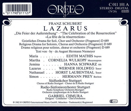 Schubert: LAZARUS