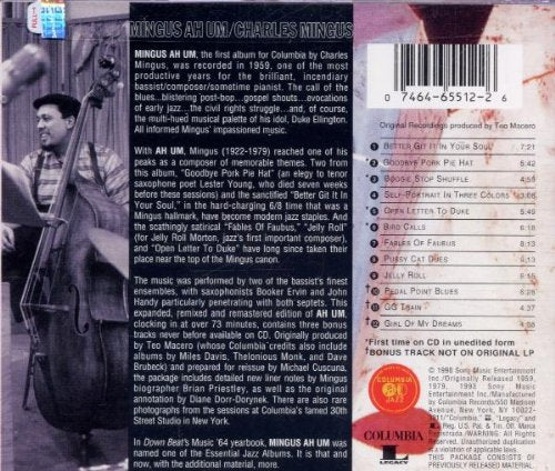 Mingus Ah Um (Remast ered) - Charles Mingus