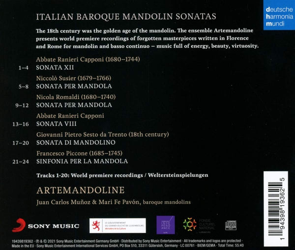 Italian Baroque Mandoline Sonatas 