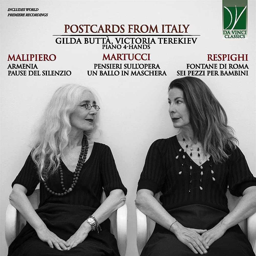 Postcards From Italy, Italian Music For Piano 4-Hands - Music by Martuccci, Malipiero & Respighi