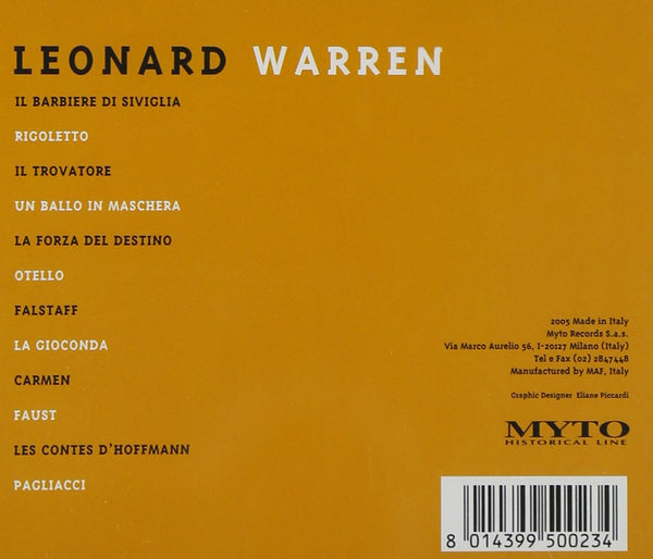 Leonard Warren Recital