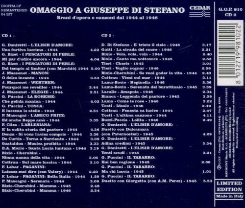 Tribute to Giuseppe di Stefano