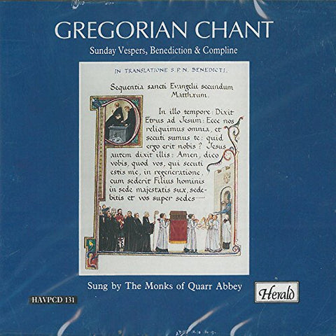 Gregorian Chant: Sunday Vespers, Benediction & Compline.