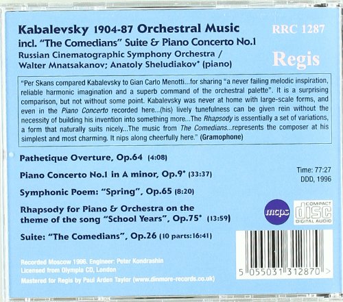 Kabalevsky:  Orchestral Music