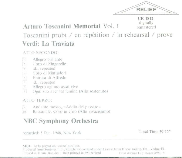 Verdi: LA TRAVIATA -  Rehearsal Excerpts 1946