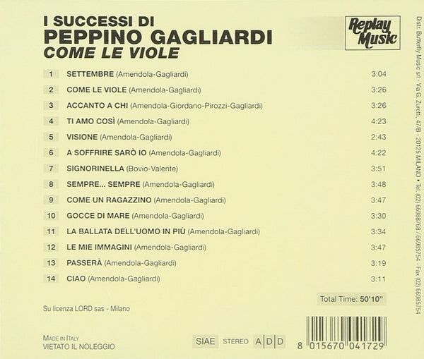 I Successi di Peppino  Gagliardi - Come le Viole