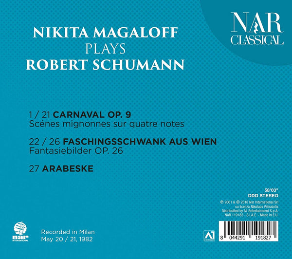 Schumann: Carnaval Op.9-Faschingsshwanl Aus Wien Op.26-Arabesque Op.18