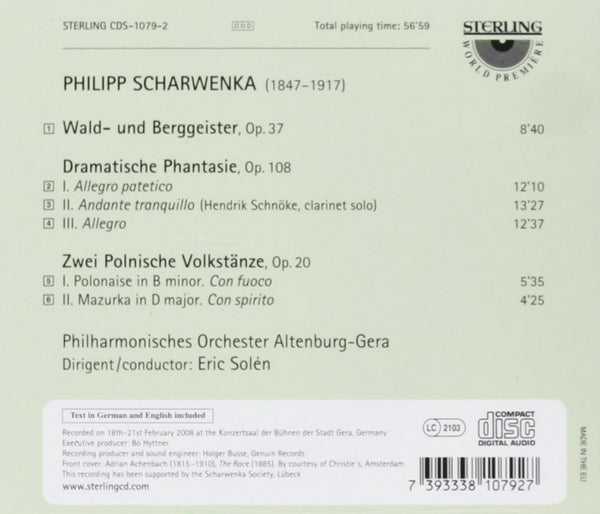 Ludwig Philipp Scharwenka (1847-1917): Dramatische Phantasie. Wald -und Berggeister.