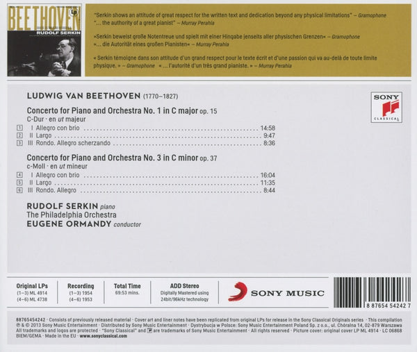 Beethoven: Piano Concertos Nos.1 & 3